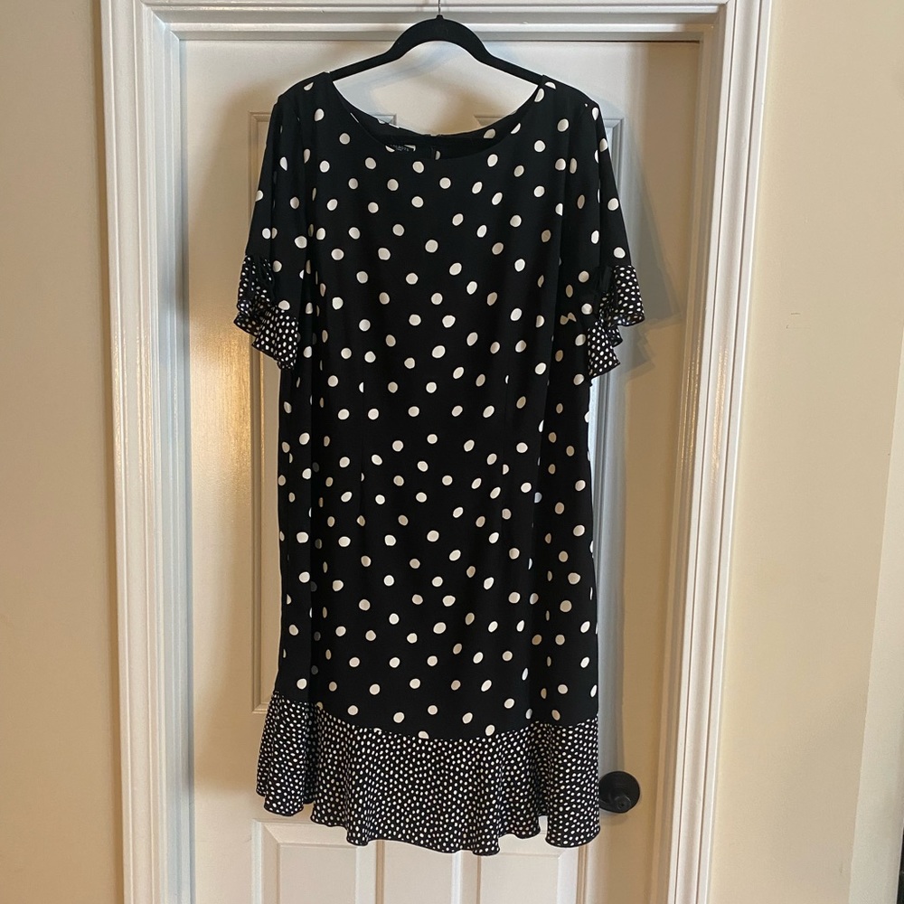 Talbots black and white dress size 14W